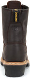 8 Inch Logger - Men's Sizing. This rugged-looking logging boot has a shovel-worthy, triple bar steel shank for added support and an aggressive rubber outsole for dependable traction.  Briar Pitstop Leather Upper Electrical Hazard Rated Steel Shank Welt Construction Oil & Slip Resisting One Piece Rubber Lug Outsole Regular (D) Width Boot Weight: 4.52lbs per pair Steel Toe Version: 1821