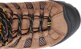 5" Waterproof 4x4 Hiker - Men's Sizing  Dark Brown Leather Upper with Light Brown Mesh Abrasion Resistant Toe Waterproof SCUBALINER™ Removable AG7™ Polyurethane Footbed EVA Midsole Pillow Cushion™ Insole Electrical Hazard Rated Non-Metallic Shank Cement Construction Oil and Slip Resisting 4x4 Rubber Outsole Regular (D) Width Boot Weight: 3.41lbs per pair Composite Toe Version: CA4525