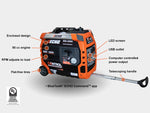 Easy energy. The EGi-2300 generator/inverter features BlueTooth® connectivity, allowing users to monitor output and make adjustments from the ECHO Command™ app on their phones. It runs quietly and efficiently, perfect for adding power while camping, tailgating or backing up home essentials.  TOP FEATURES Auto-idle fuel-saving technology Ultra-quiet operation compared to conventional generators 80 cc 4-stroke engine